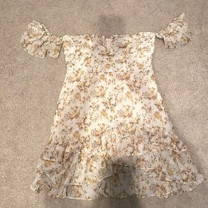 Floral Off the Shoulder Mini Dress